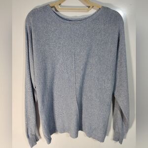 Bianco & Blu Light Blue Cashmere Sweater, Size Large